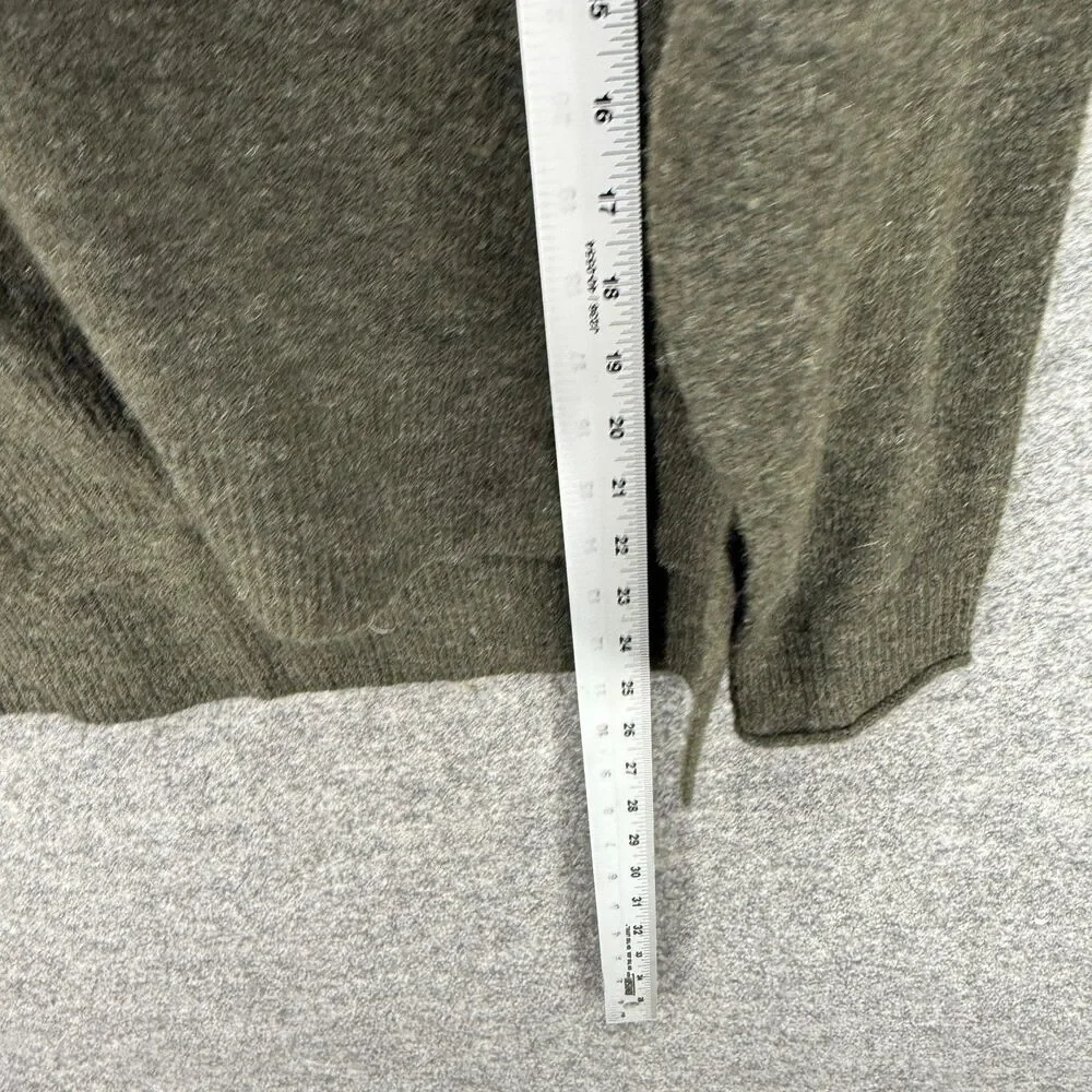 Lucky Brand Sweater Pullover Women S Small Gray Knit V-Neck Long Sleeve Wool - Picture 6 of 7